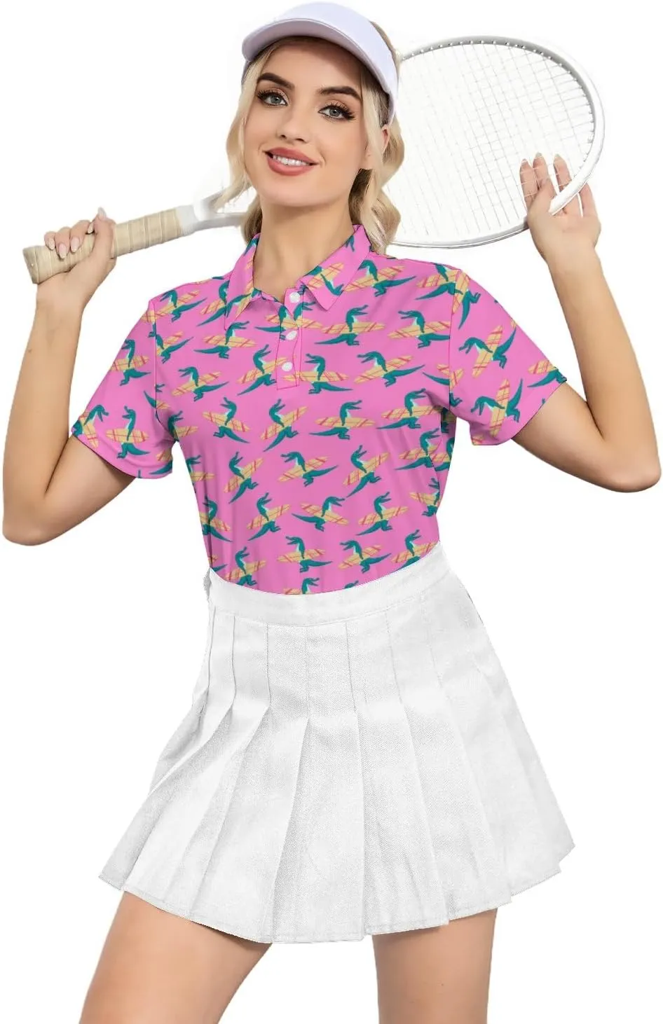 Women's Golf Shirts Dry Fit Moisture Wicking Polo Shirt Casual Short Sleeve Tennis Shirts