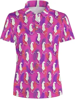 Women's Golf Shirts Dry Fit Moisture Wicking Polo Shirt Casual Short Sleeve Tennis Shirts