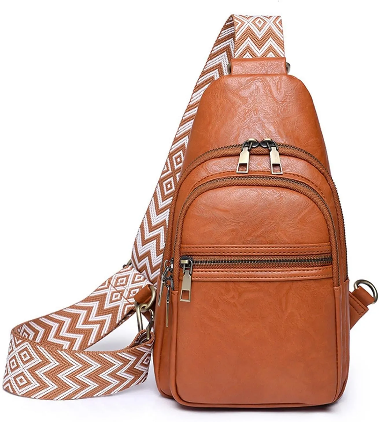 Women's Shoulder Crossbody Bag, Outdoor Chest Bag(Brown)