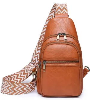 Women's Shoulder Crossbody Bag, Outdoor Chest Bag(Brown)