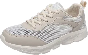 Women's Summer Fashion Mesh Perforated Breathable Sports Shoes Non Slip Casual Comfortable Classic Nylon Sneaker Womens