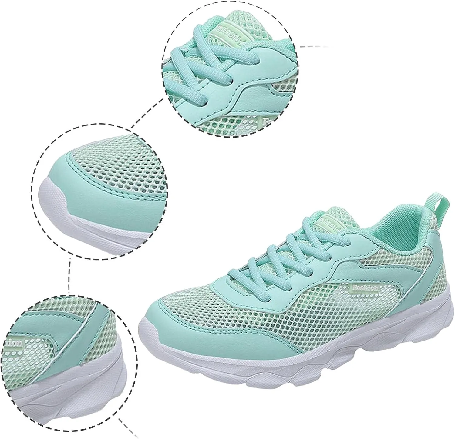 Women's Summer Fashion Mesh Perforated Breathable Sports Shoes Non Slip Casual Comfortable Classic Nylon Sneaker Womens