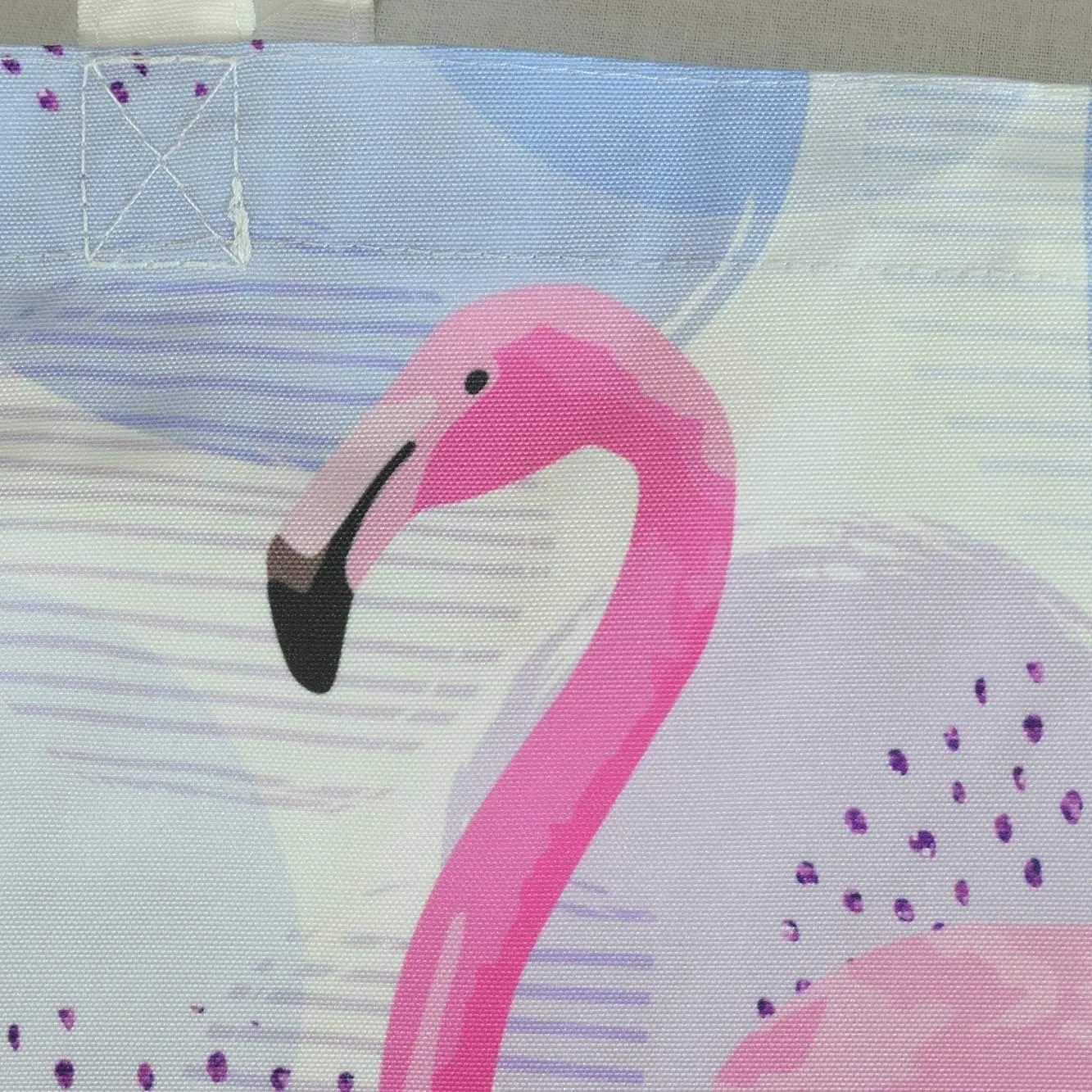 Womens Tote bag - Flamingo with colorful flowers - Sports Gym Lunch Yoga Shopping Travel Bag Washable - 1.47X0.98 Ft