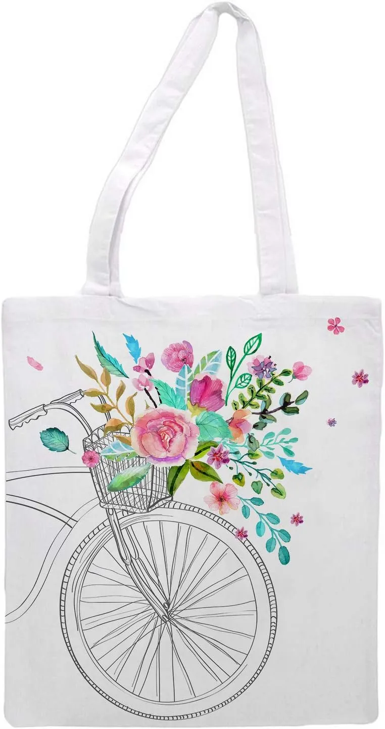 Women's tote bag/bicycle - Sports Gym Lunch Yoga Shopping Travel Bag Washable - 1.47X0.98 Ft