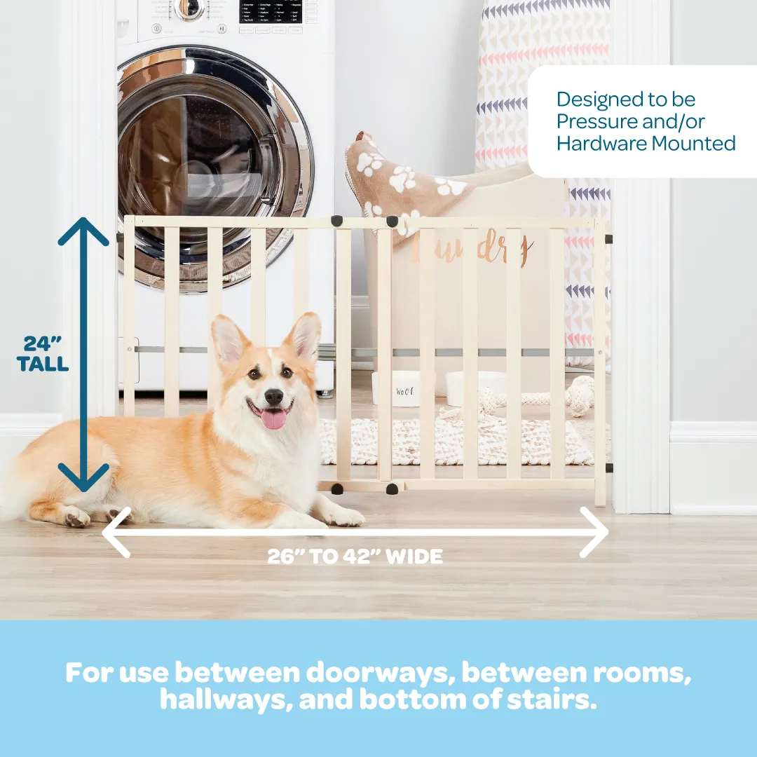 Wooden Expandable Pet Gate