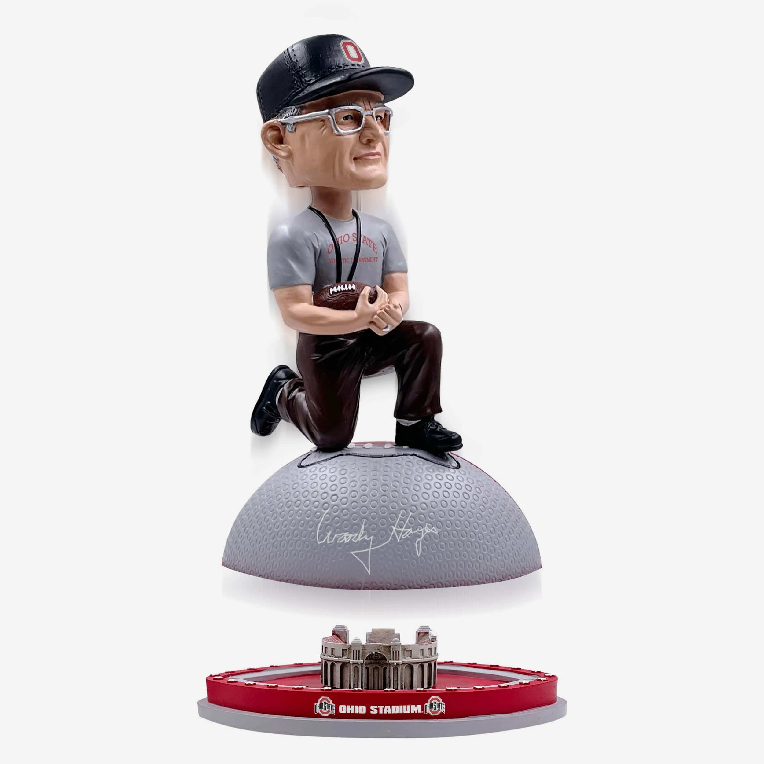 Woody Hayes Ohio State Buckeyes Magnetic Stadium Base Bobblehead