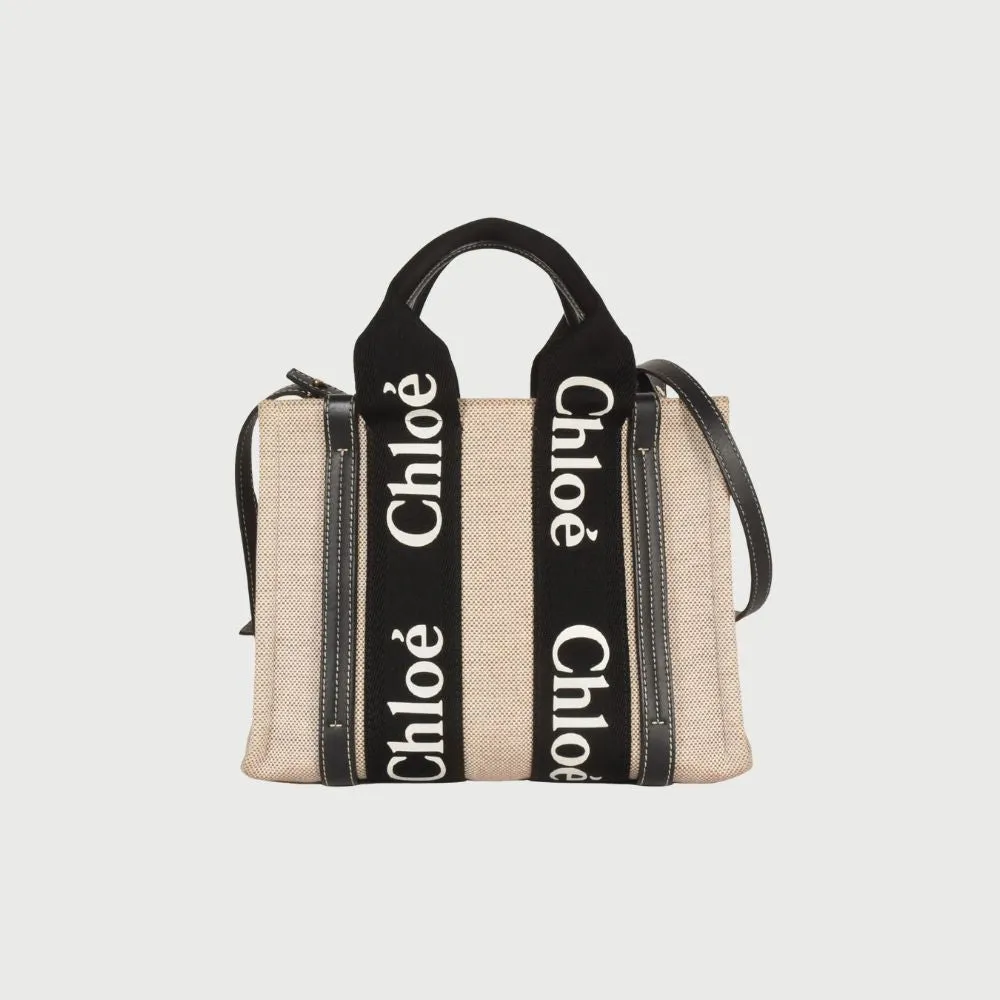 Woody Small Linen Tote