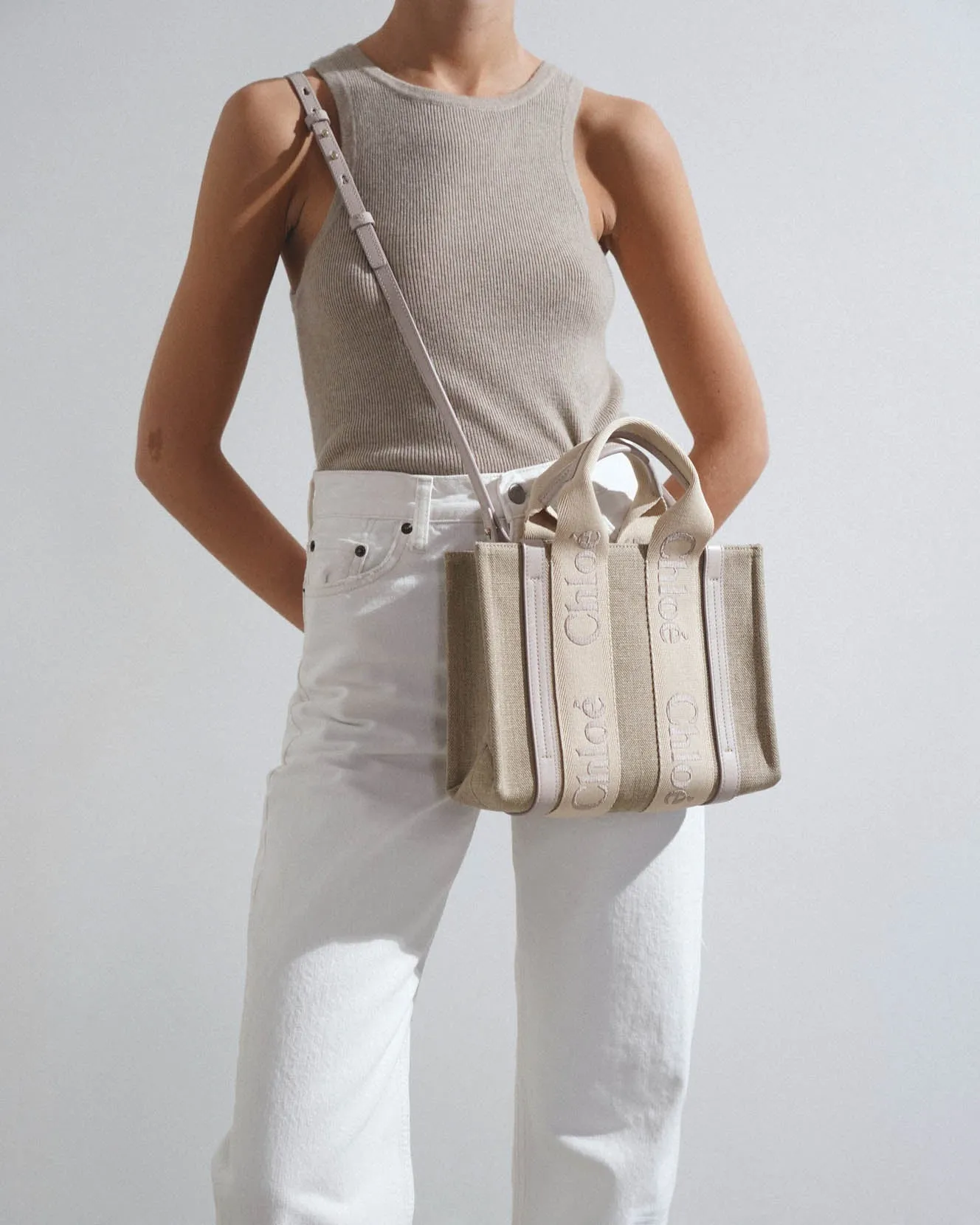 Woody wild grey small tote bag