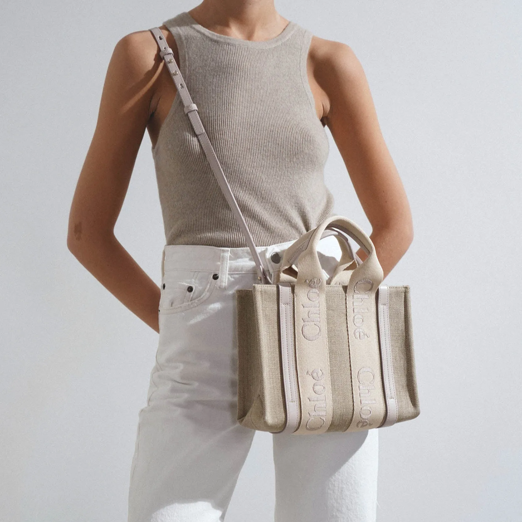 Woody wild grey small tote bag