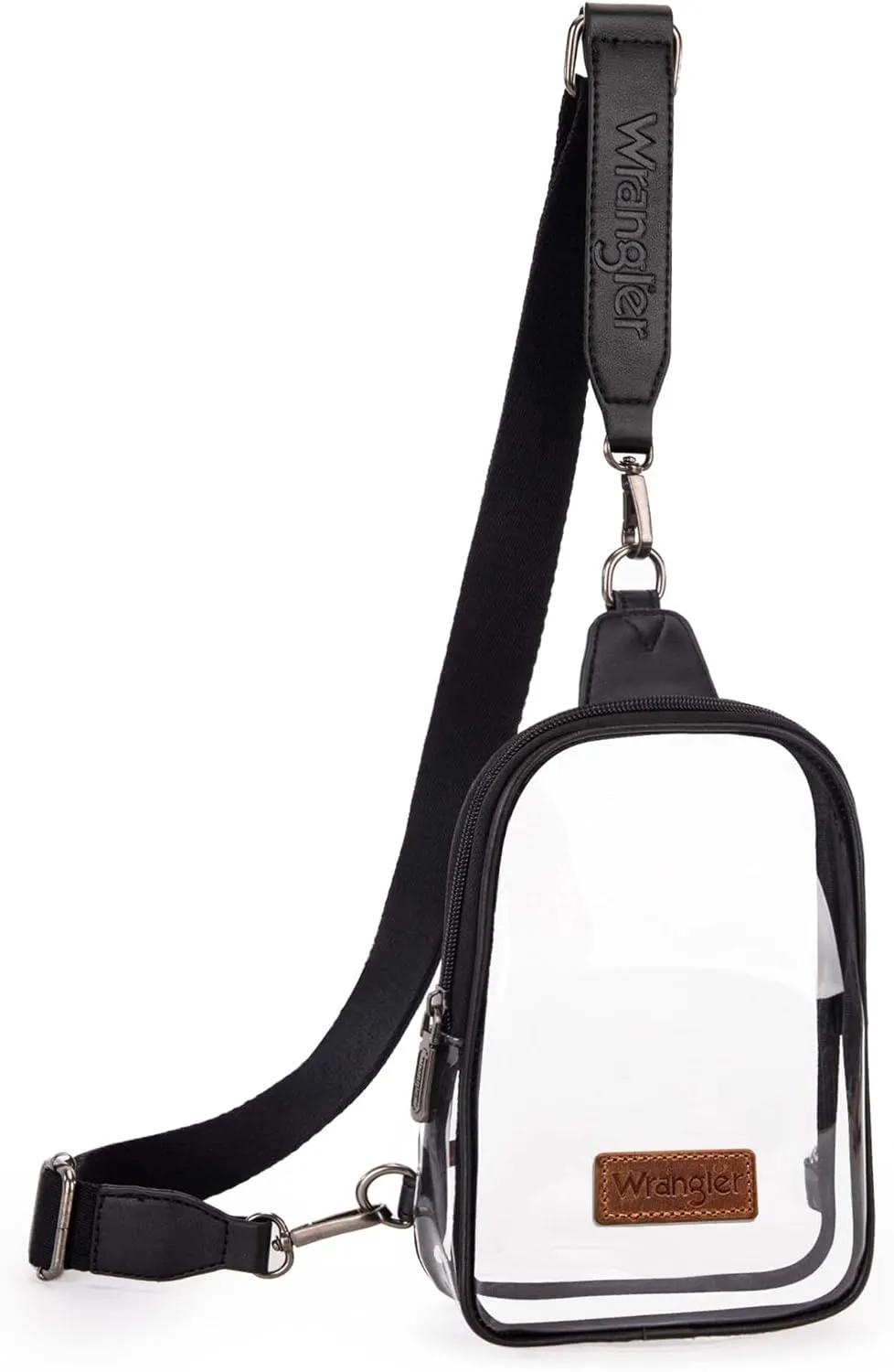 Wrangler Crossbody Clear Sling Bags for Women Stadium Approved Cross Body Purse for Sports Events Concerts