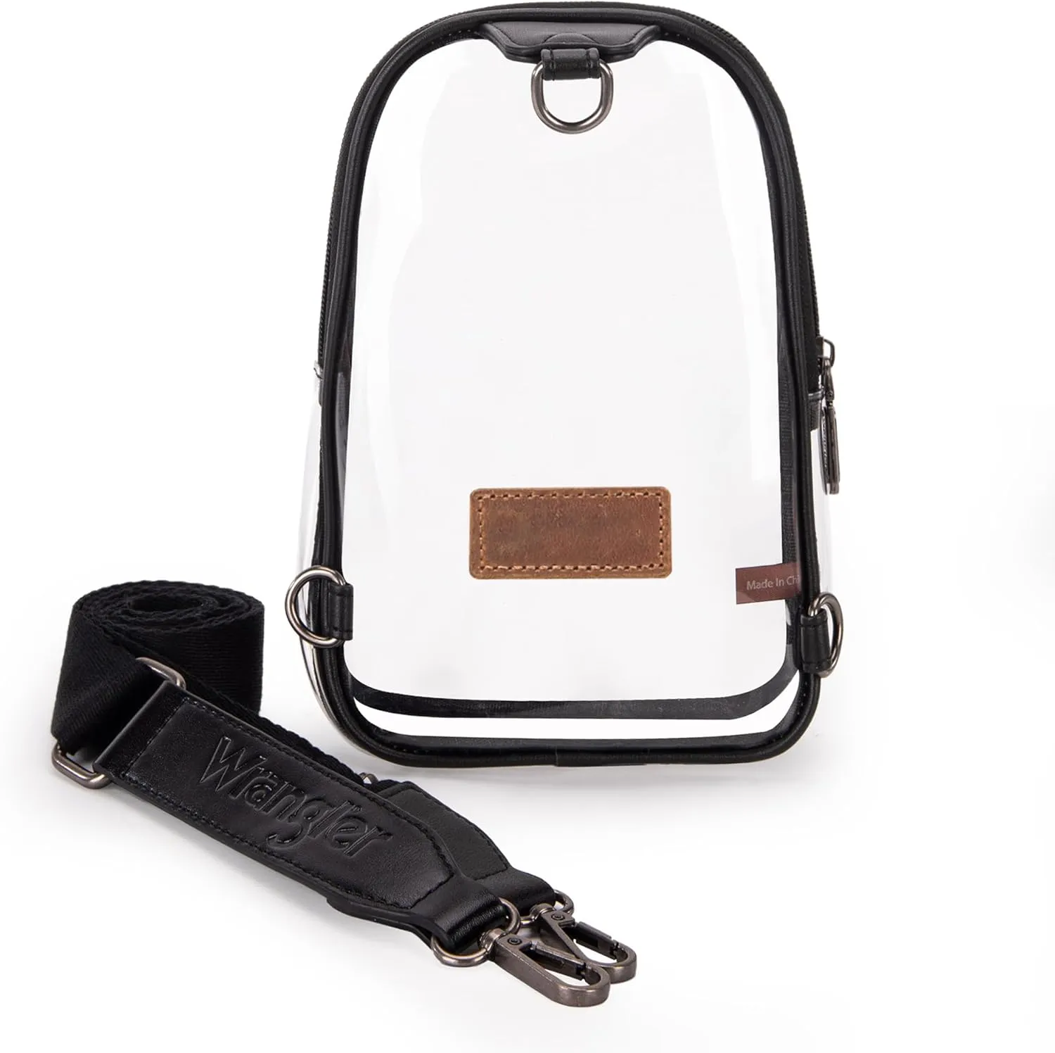 Wrangler Crossbody Clear Sling Bags for Women Stadium Approved Cross Body Purse for Sports Events Concerts