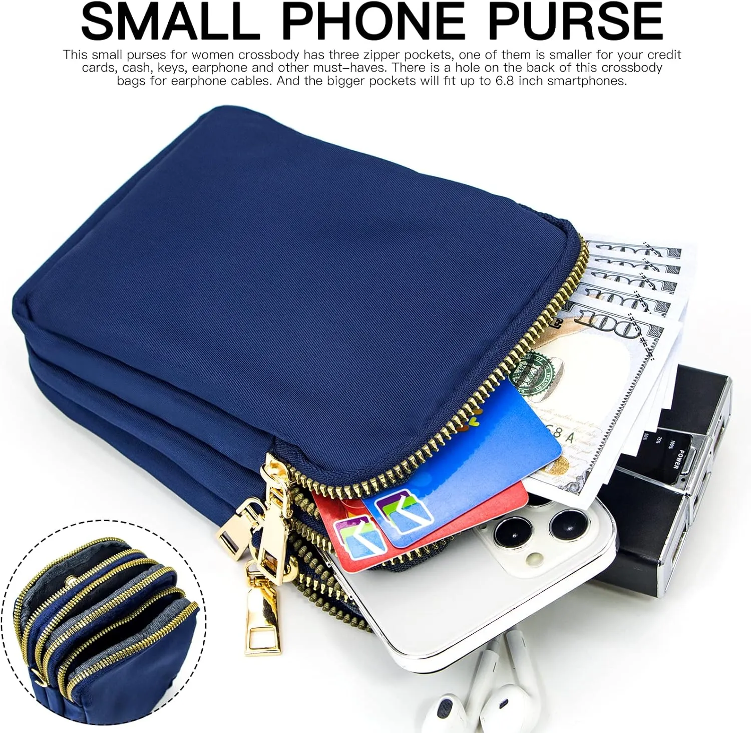 YINHEXI Small Crossbody Bags for Women, Mini Cell Phone Wallet Purse, Shoulder Bag for Women and Men