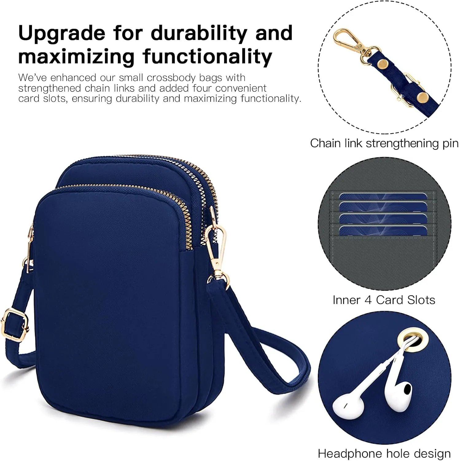 YINHEXI Small Crossbody Bags for Women, Mini Cell Phone Wallet Purse, Shoulder Bag for Women and Men