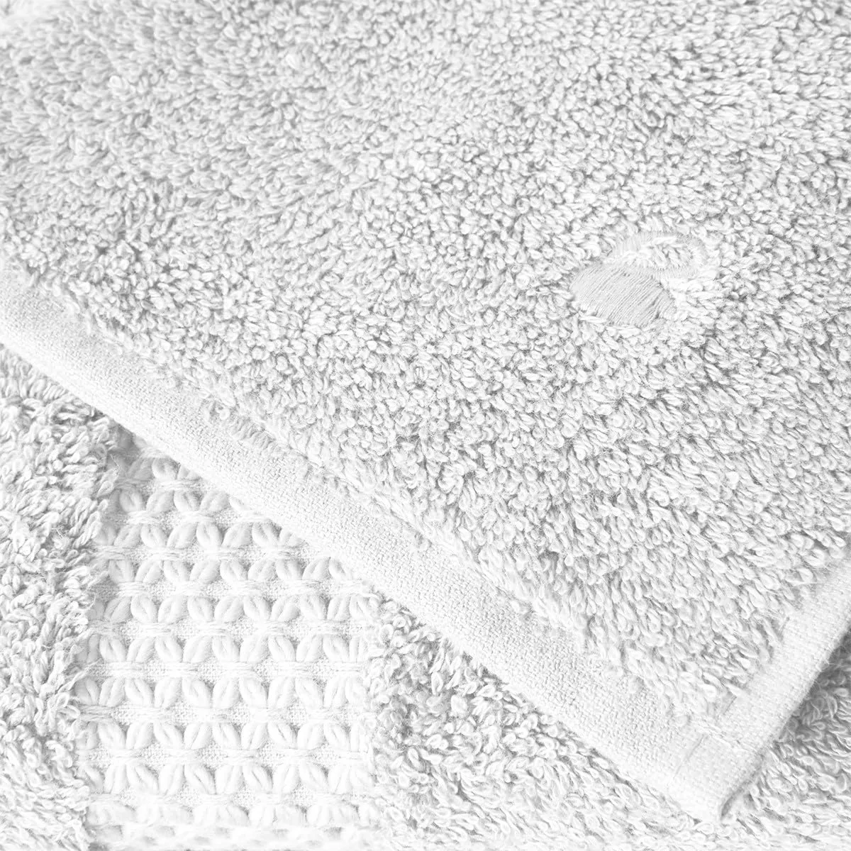 Yves Delorme Etoile Silver Bath Mitt | 100% Organic Cotton | Luxury Towel from Turkey