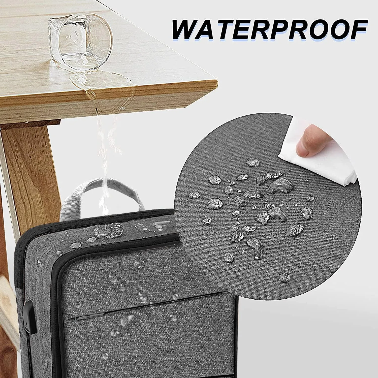 ZINZ Slim & Expandable Laptop Backpack Water Resistant Travel Backpack Compatible with MacBook Air/Pro 13-14 inch XPS 13 Surface 13.5" and Most 13-14 inch NoteBooks,G01BK01