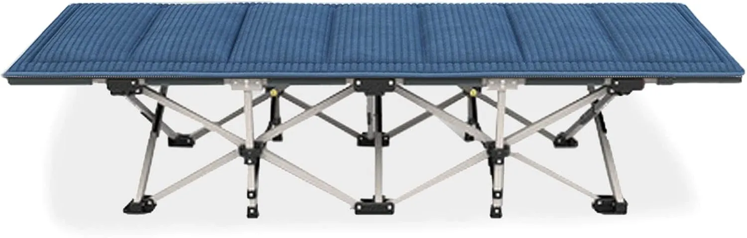 ZTGL Camping Cot for Adults with Mattress Pad, Tent Folding Cot for Sleeping, Folding Bed with Carry Bag Supports 200kg, Office Nap and Beach Vocation