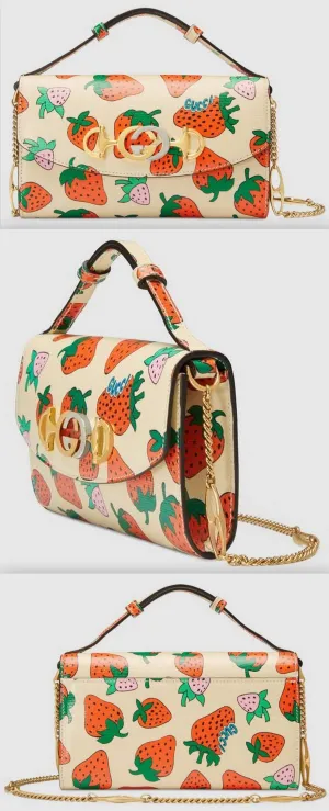 Zumi Strawberry Print Mini Bag